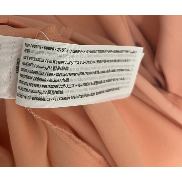 ABERCROMBIE & FITCH Peach Cowl Neck Maxi Dress Small Spaghetti Strap Wedding - Picture 8 of 8